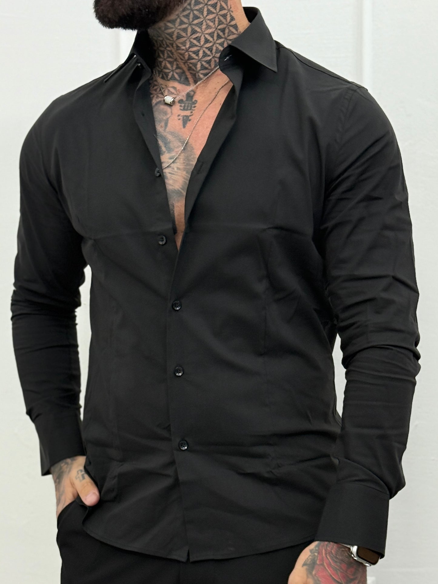 Camicia Classica Slim Fit nera