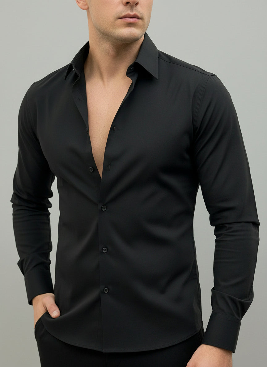 Camicia Classica Slim Fit nera