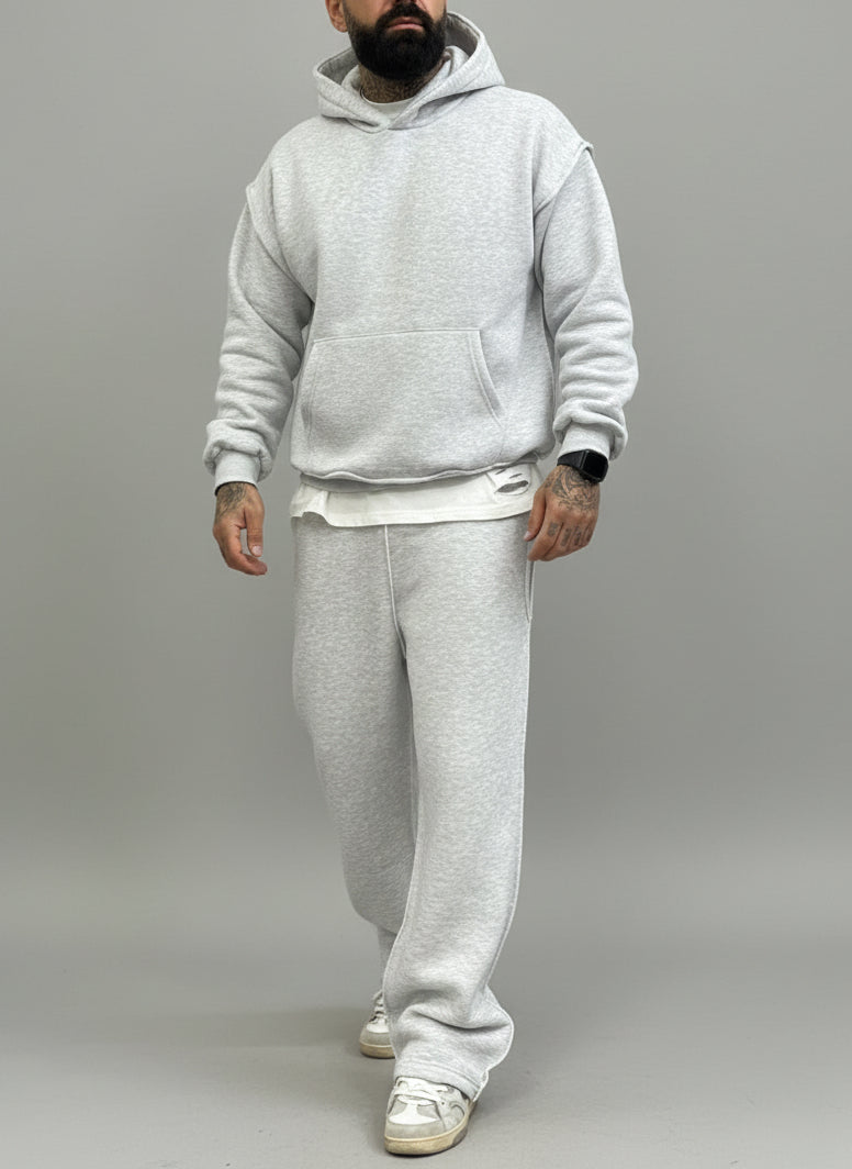 Tuta baggy cuciture grey