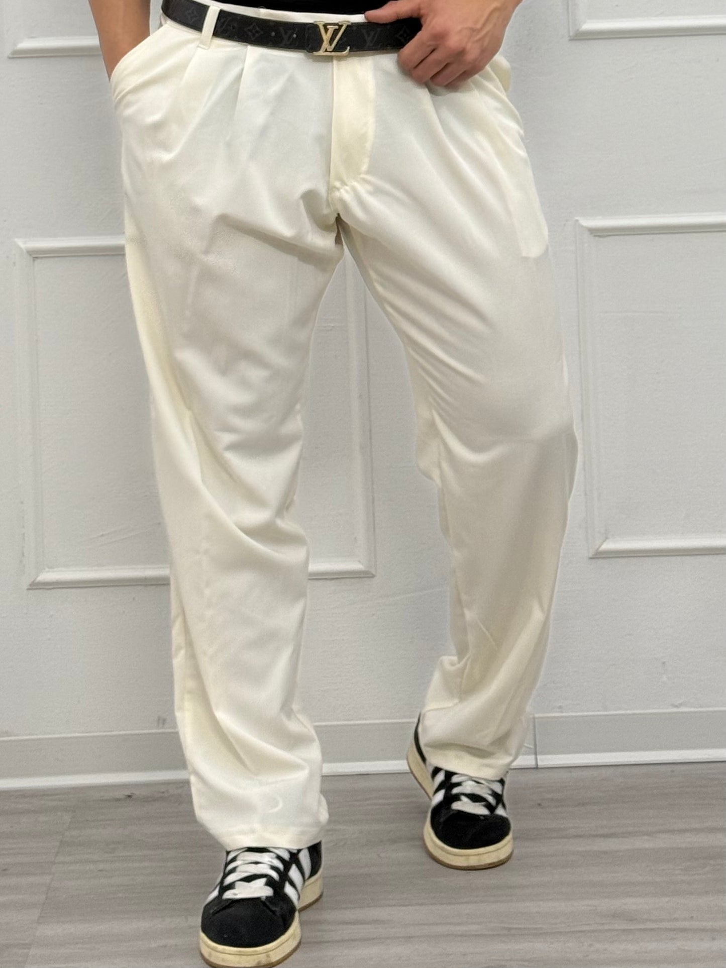 Pantalone a gamba larga bianco