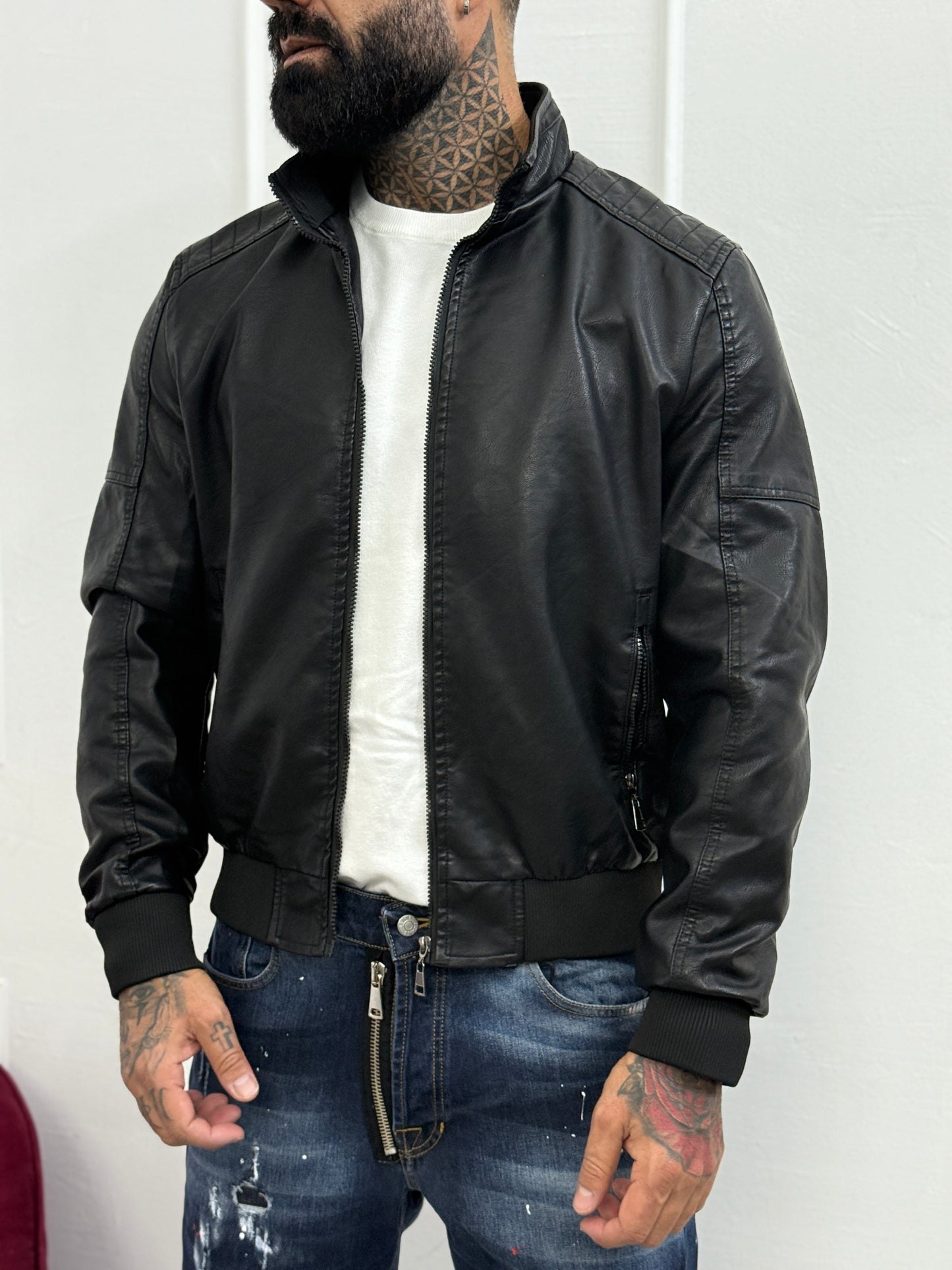 Giubbotto Biker Ecopelle