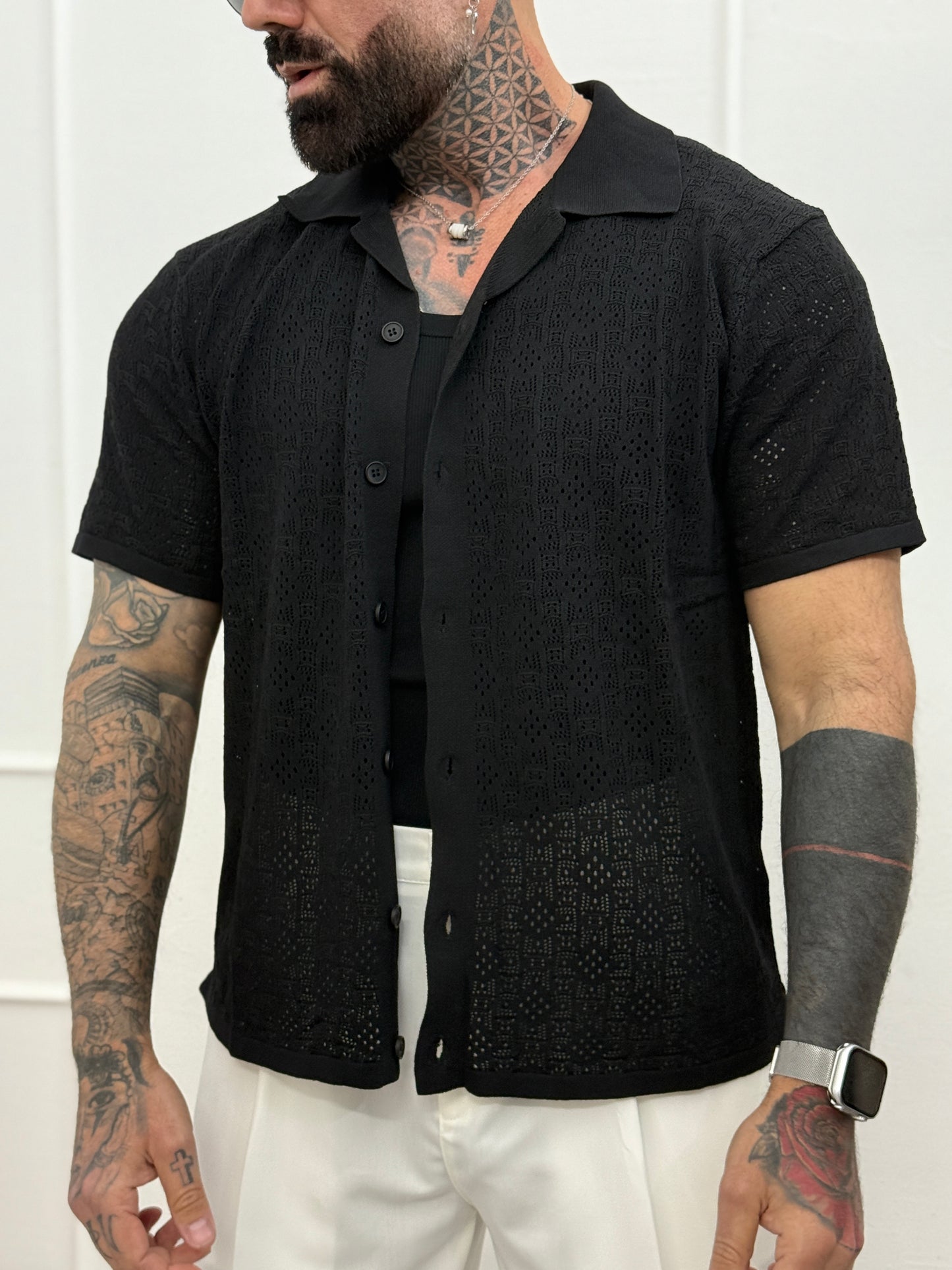 Cardigan in Filè Nero
