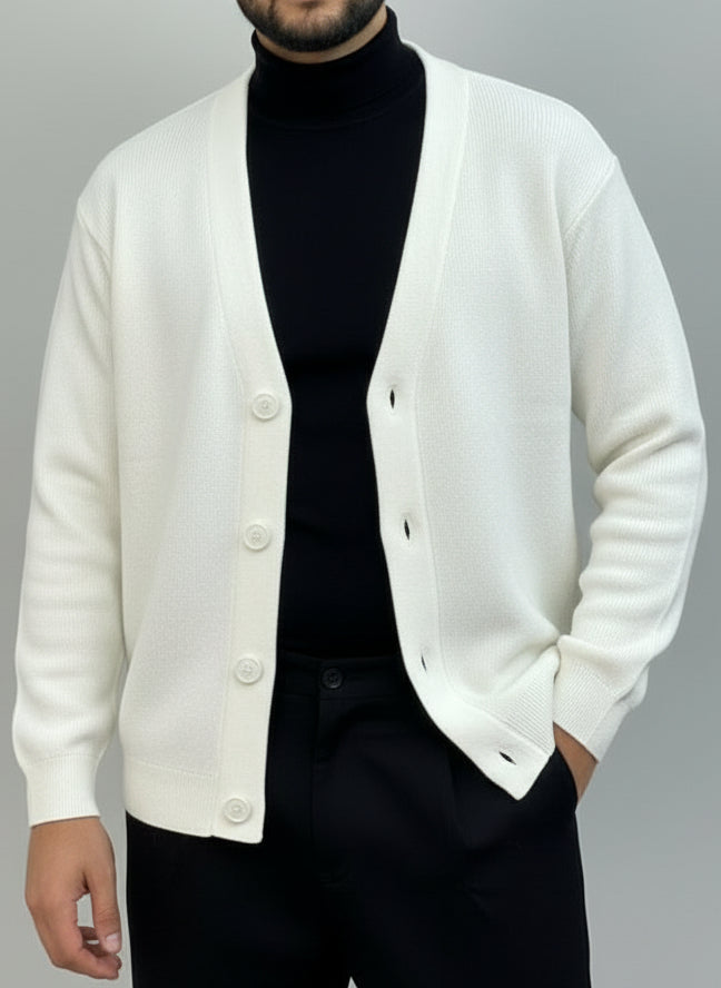 Cardigan oversize bianco