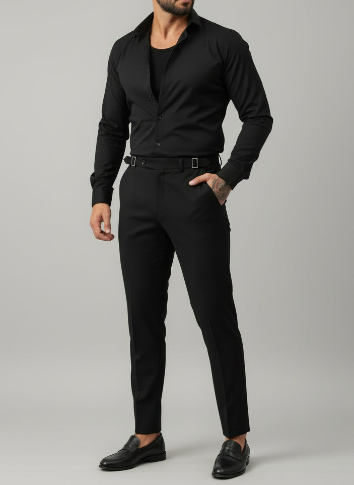 Coordinato slim nero