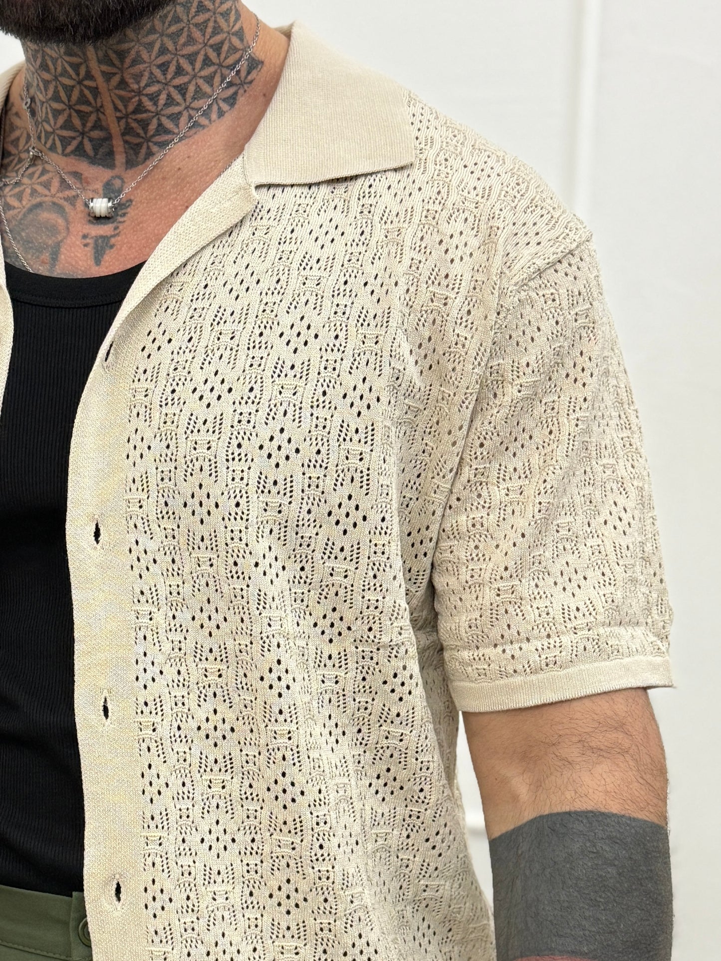Cardigan in Filè Sabbia
