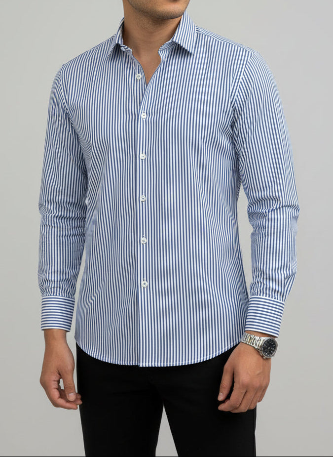 Camicia righe blu