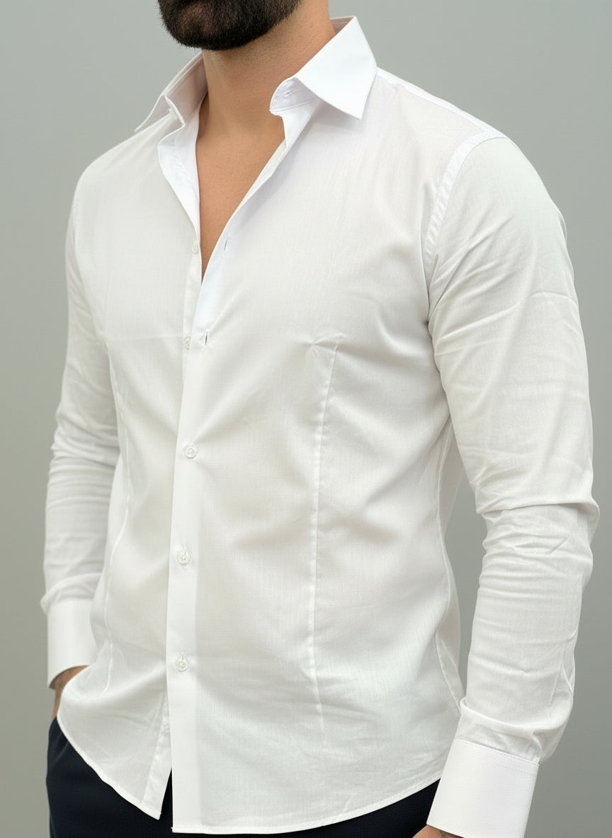 Camicia Classica Slim Fit Bianca