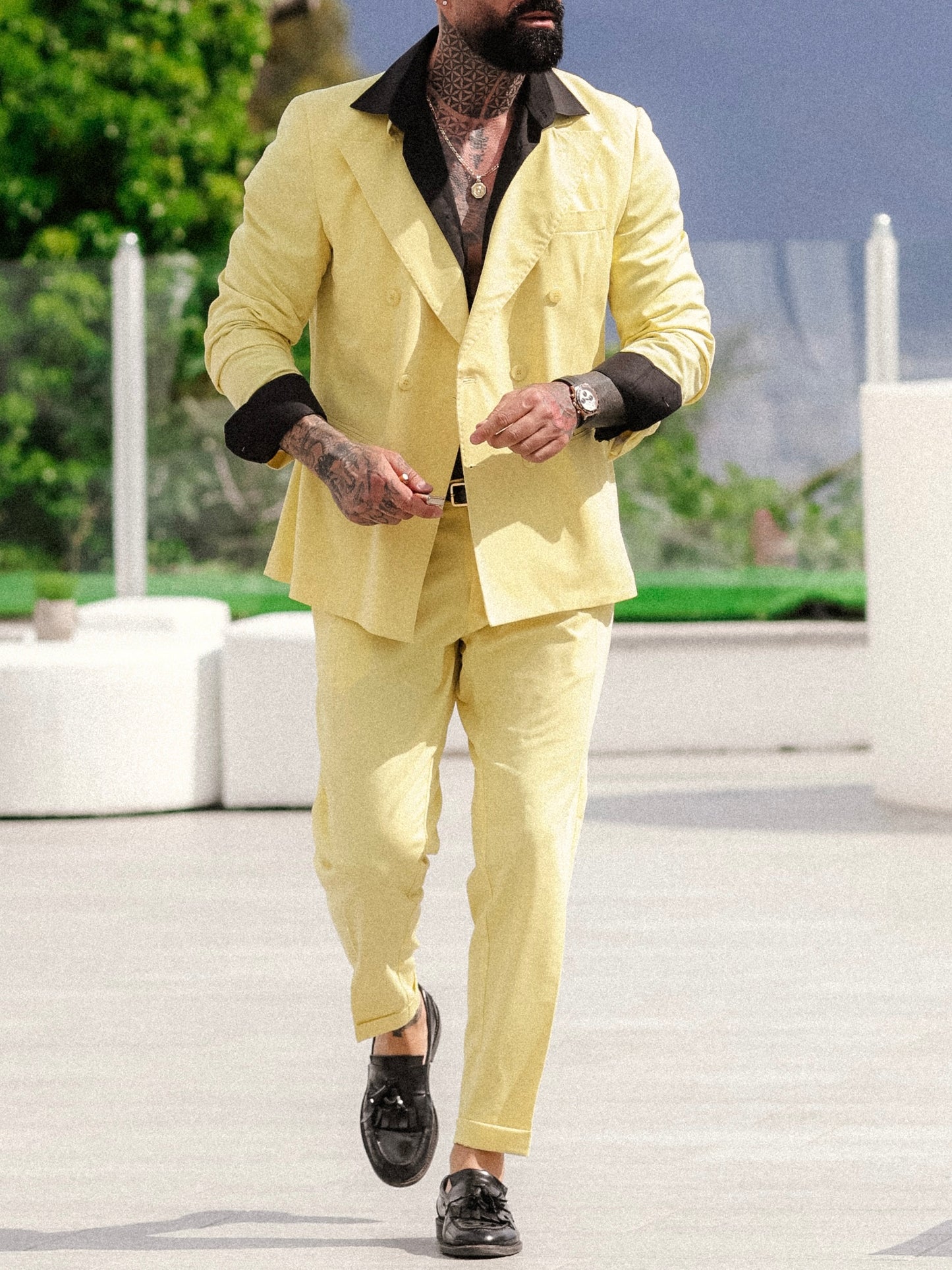 Abito Doppio Petto giallo