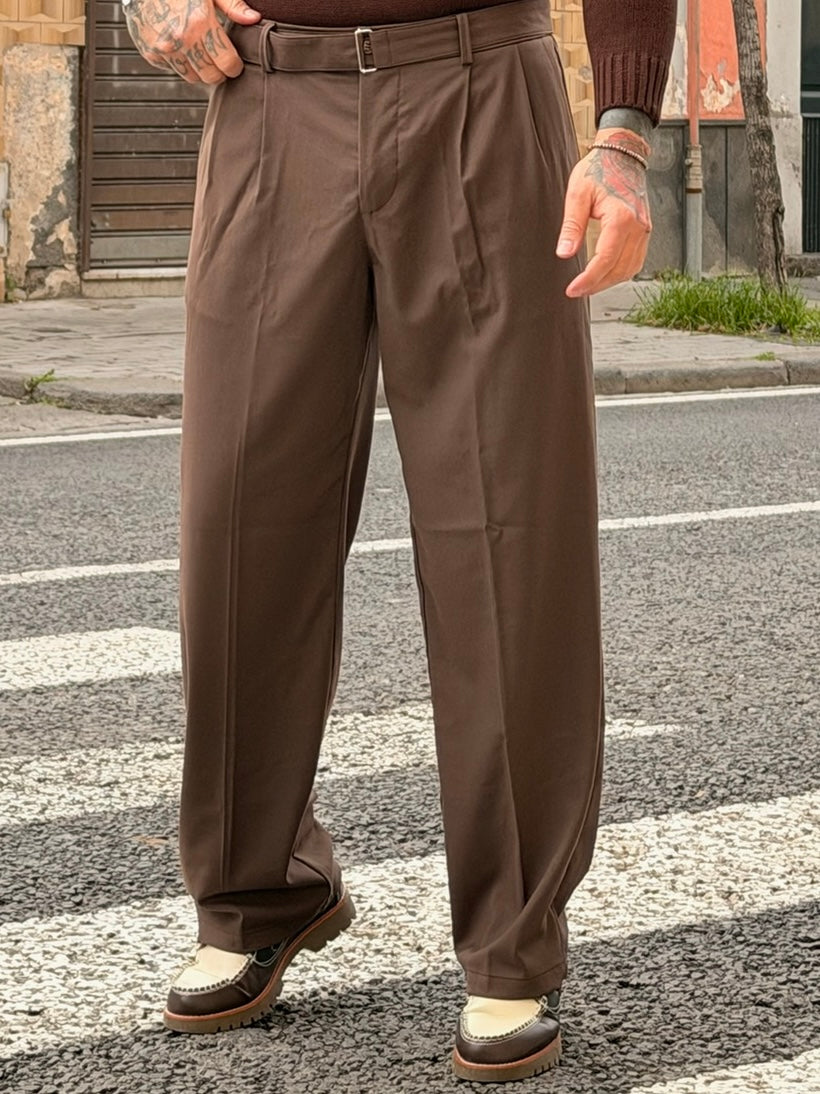 Pantalone Pisa Testa di Moro Wide Fit