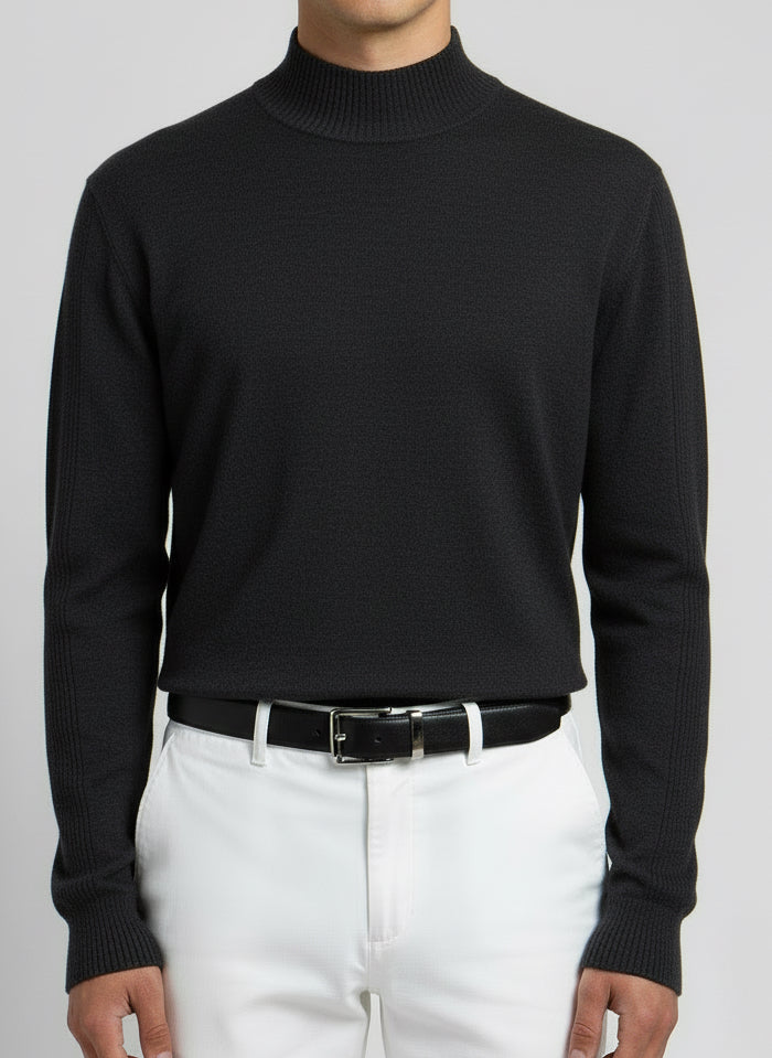 Maglia In Filo Collo nera