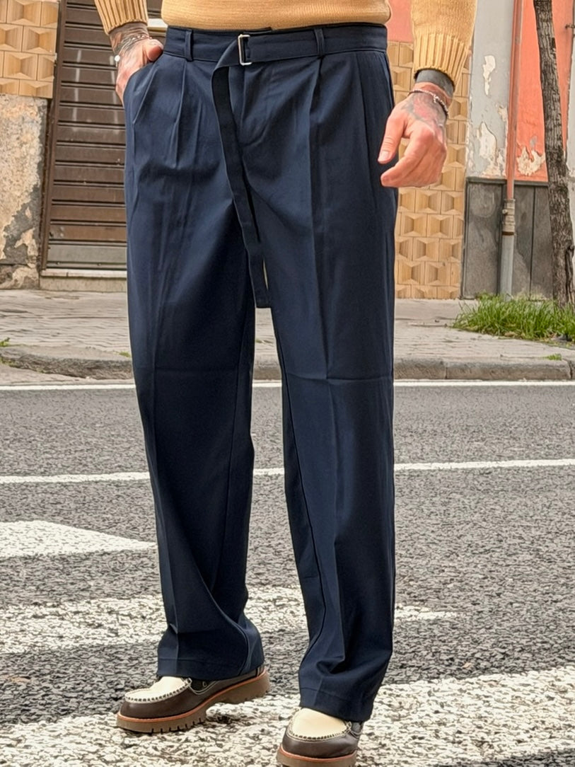 Pantalone Pisa Blu Wide Fit