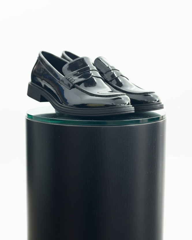 Mocassino lucida nera