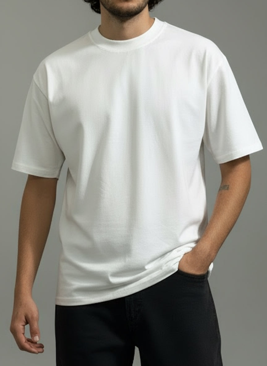 T shirt basic over white