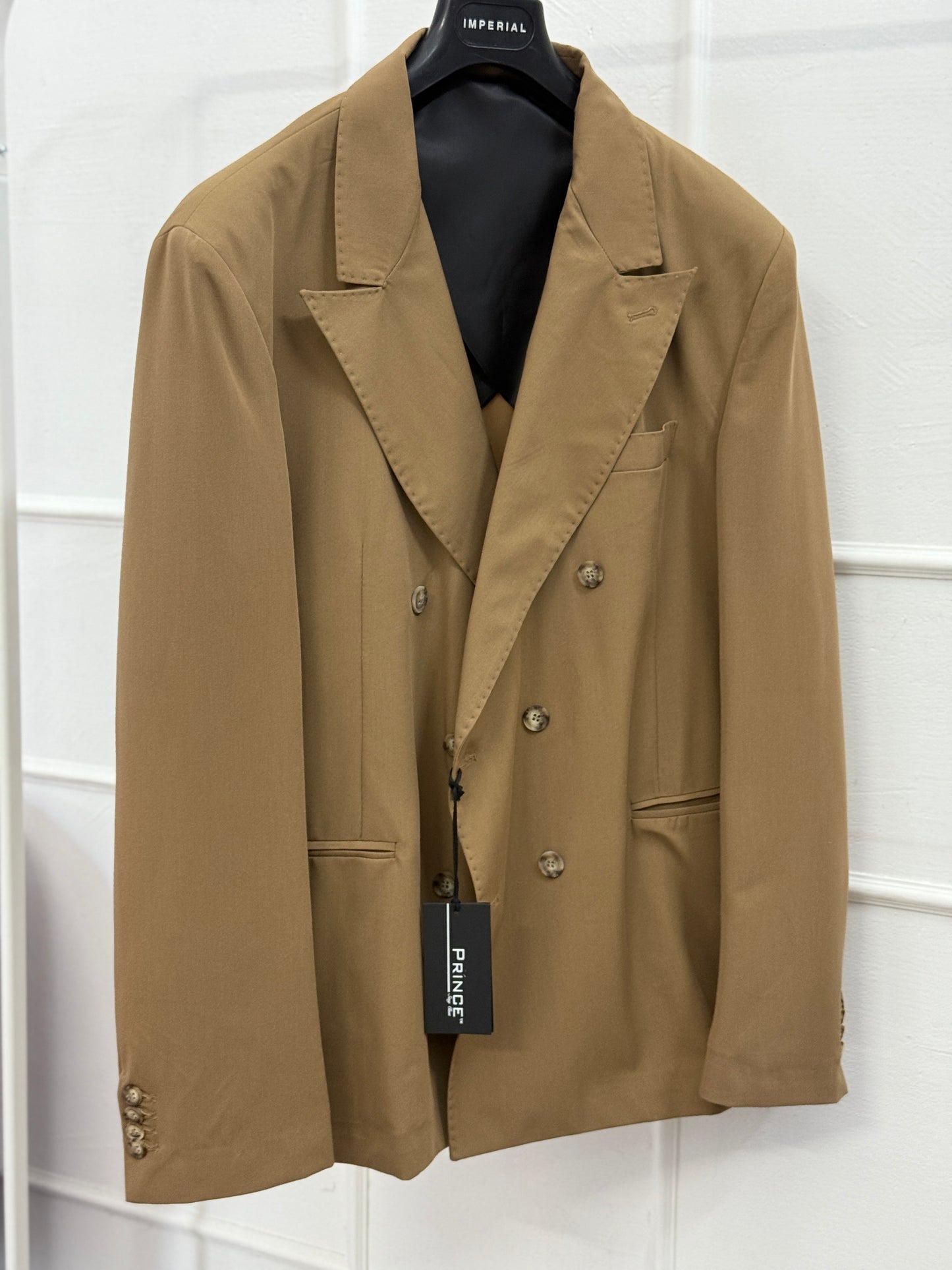 Giacca Doppio Petto over camel