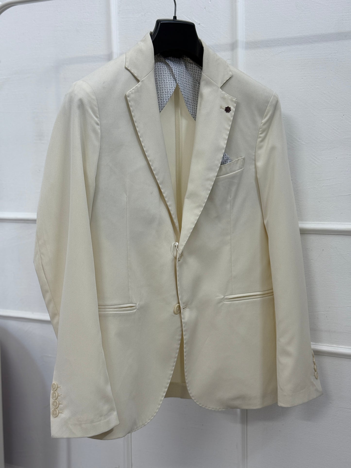 Giacca monopetto slim vaniglia