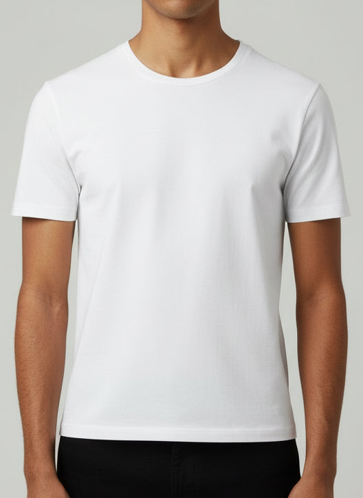 T shirt slim basic white