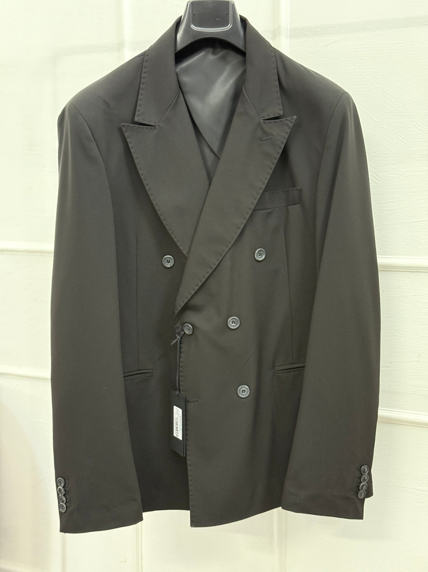 Giacca doppio petto oversize nera
