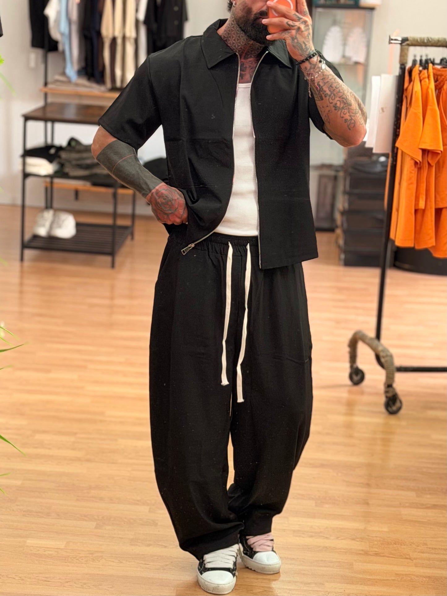 Coordinato Zip Black