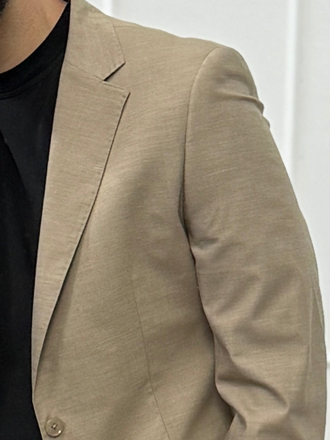 Abito monopetto oversize sabbia