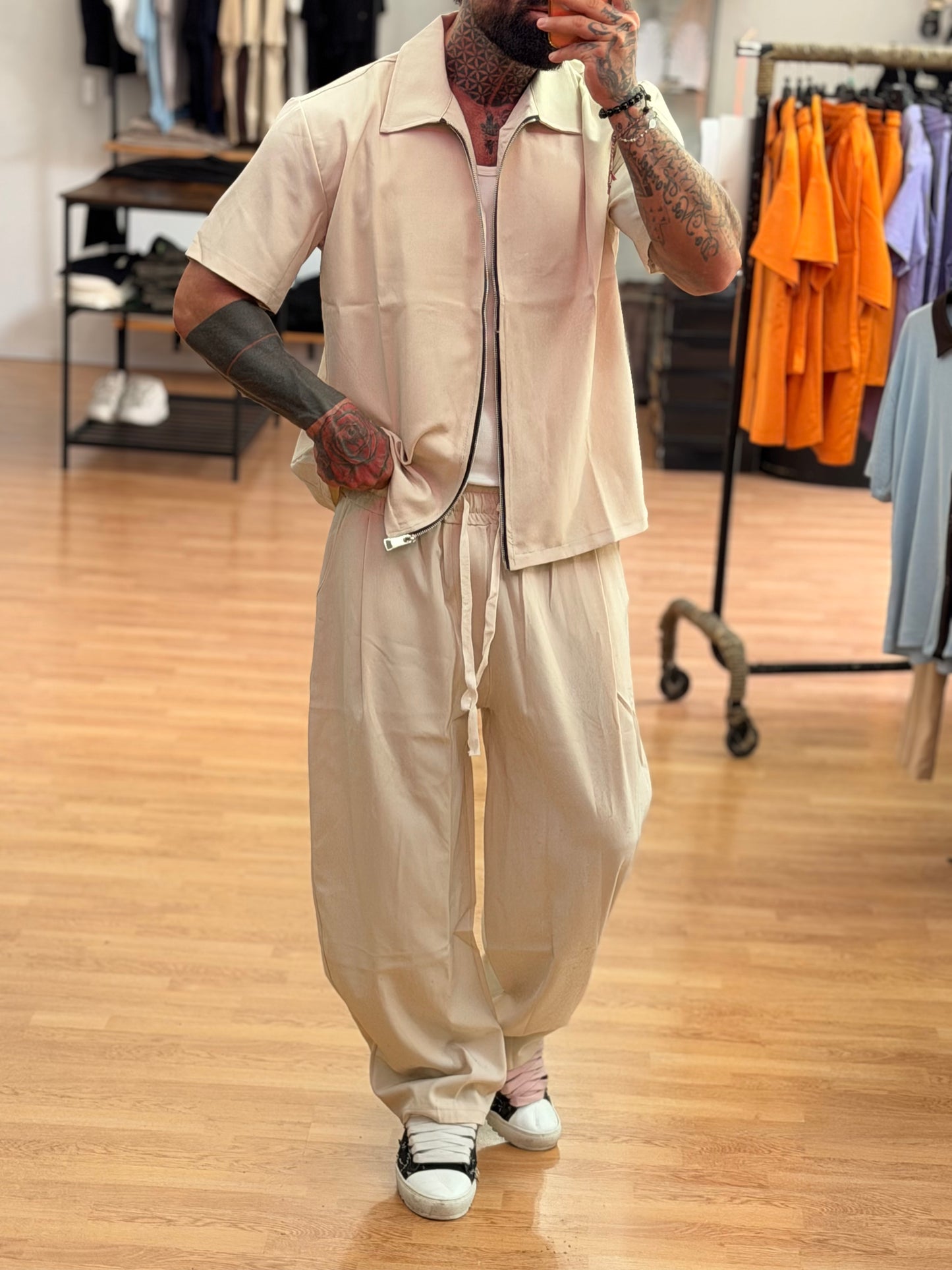 Coordinato Zip Sabbia