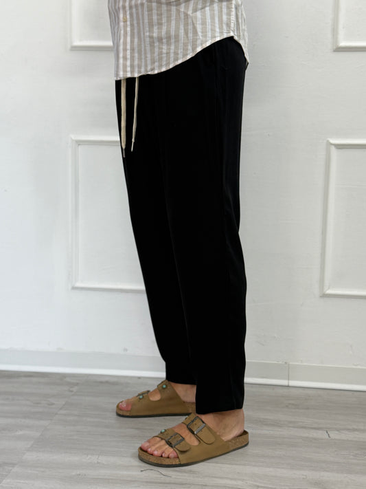 Pantalaccio Fashion lino Capri Nero
