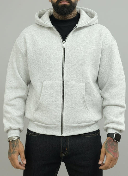 Felpa Baggy Zip grey