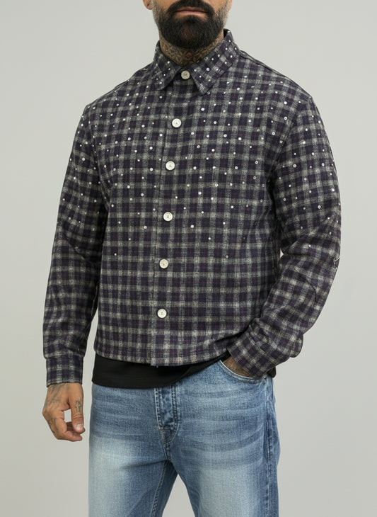 Camicia flanella swarovski
