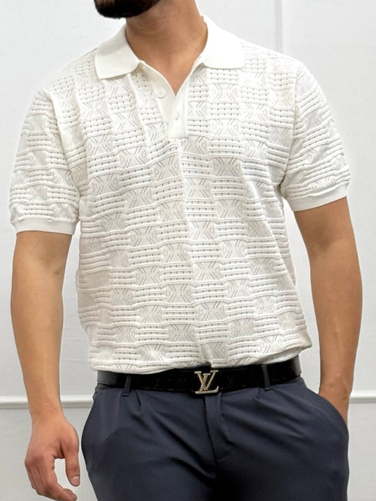 Polo in Filè bianca