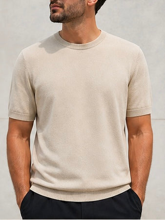 T shirt filo basic Sabbia