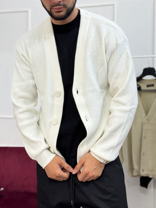 Cardigan oversize bianco