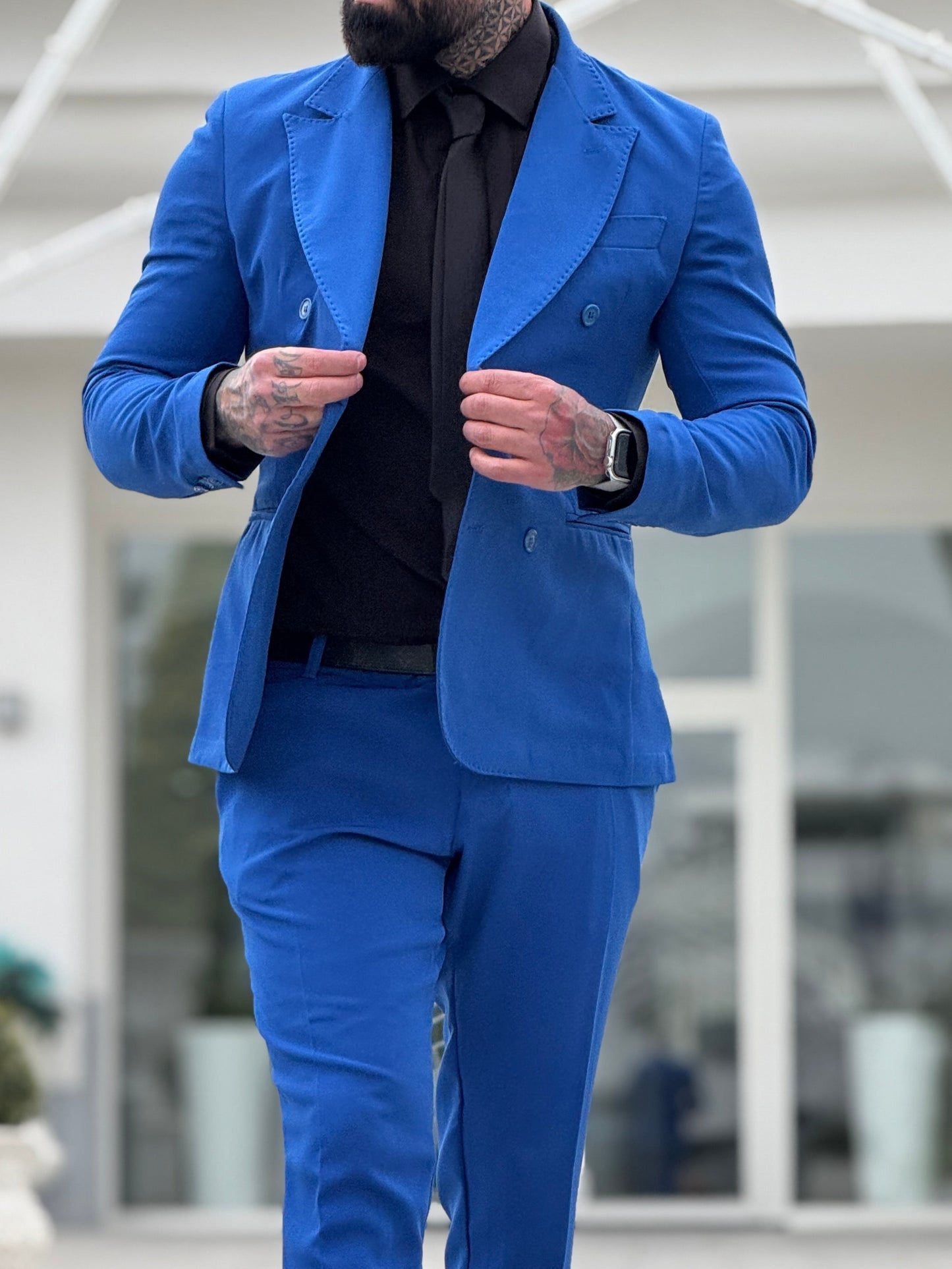 Abito Doppio Petto Blu Royal