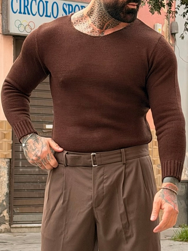 Maglia Tulum Scollo Ampio Testa di Moro
