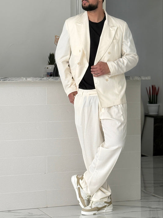 Abito Doppio Petto Oversize Bianco