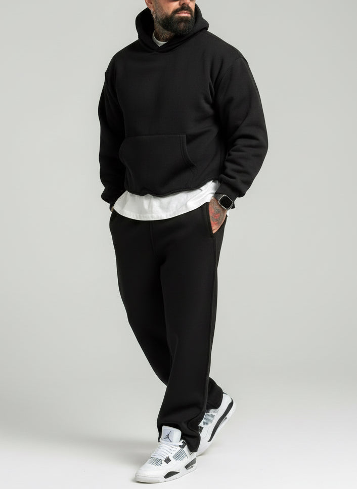 Tuta baggy cuciture black