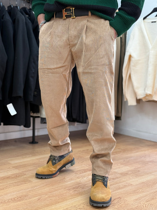 Pantalone Velluto regular sabbia