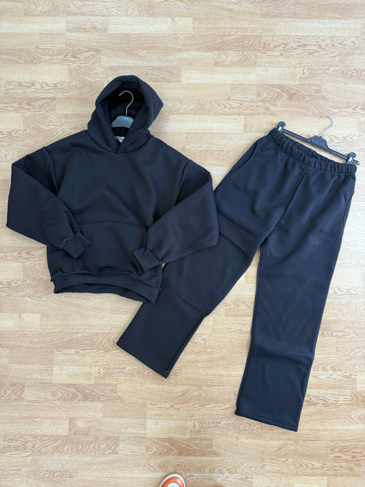 Tuta baggy cuciture black