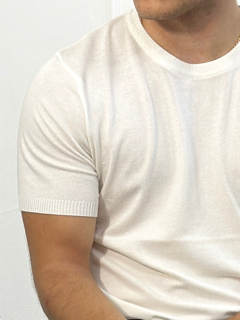 T Shirt In Filo Panna