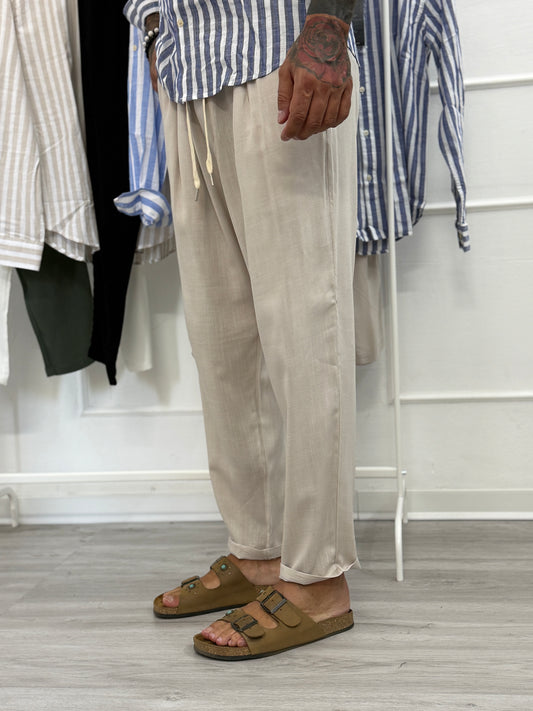 Pantalaccio Fashion lino Capri Sabbia