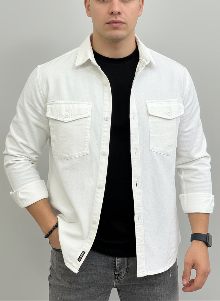 Camicia jeans Bianca