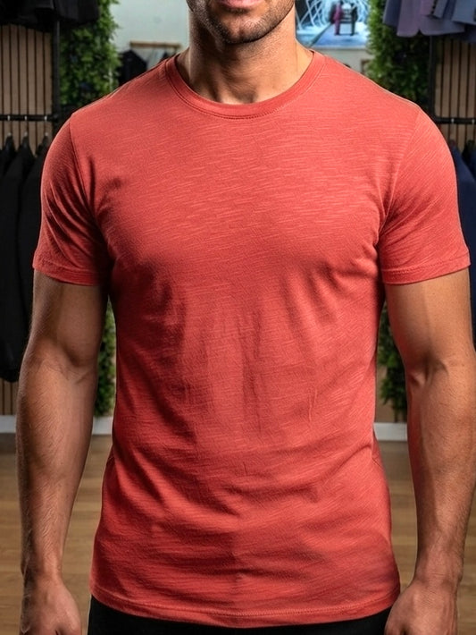 T shirt BASIC Fiammata Salmone
