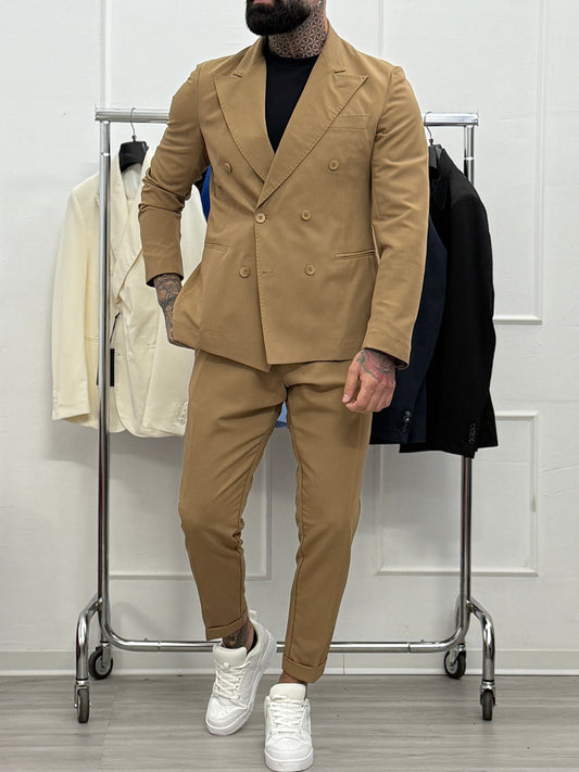 Abito Doppio Petto Camel