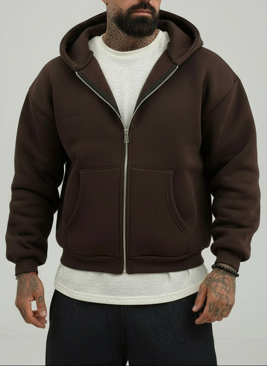 Felpa Baggy Zip Testa di Moro