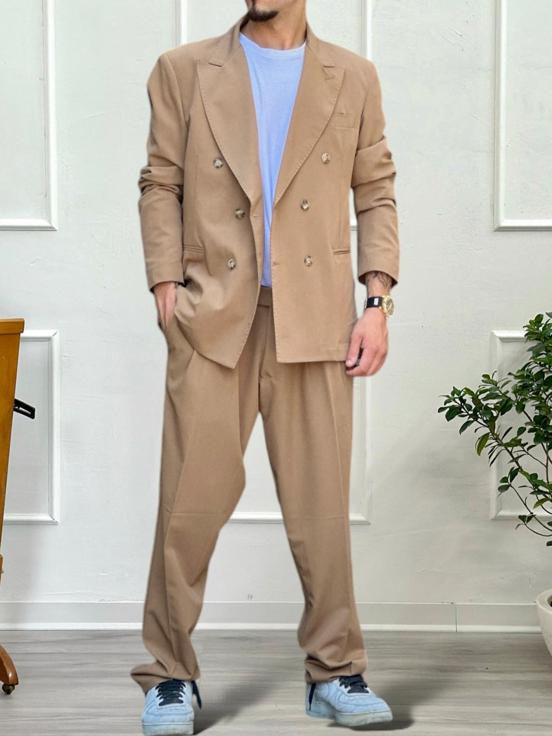 Abito Doppio Petto Oversize New sabbia