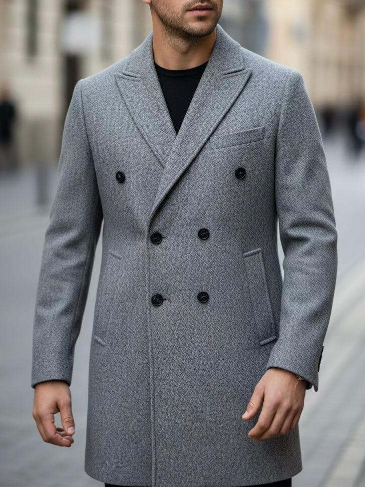 Cappotto doppio petto grigio