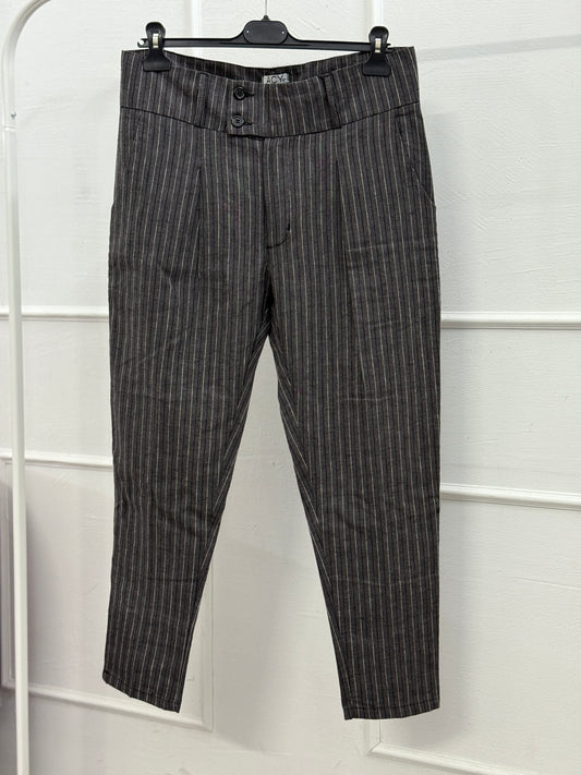 Pantalone lino righe
