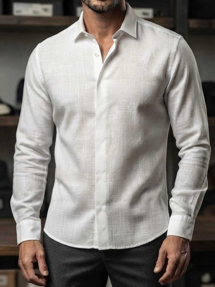 Camicia lino Bianca