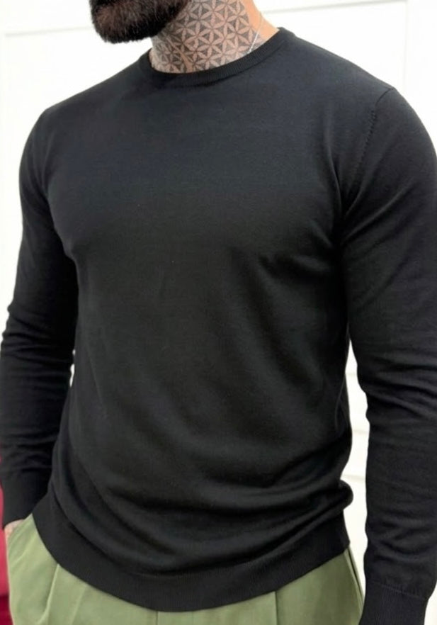 T Shirt In Filo Nera