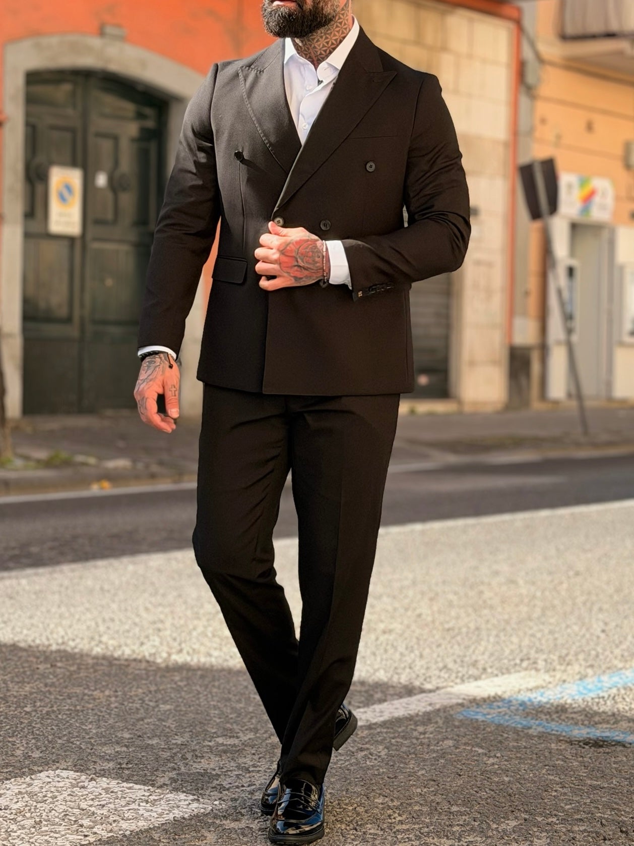 Abito Doppio Petto Nero