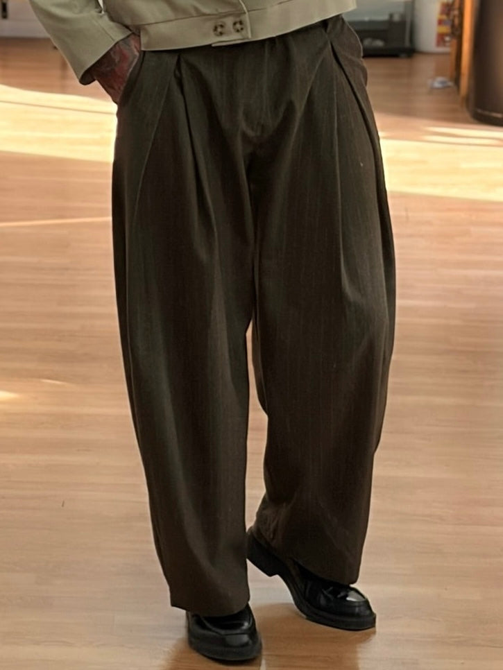 Pantalone Super Pinces Gessato Moro