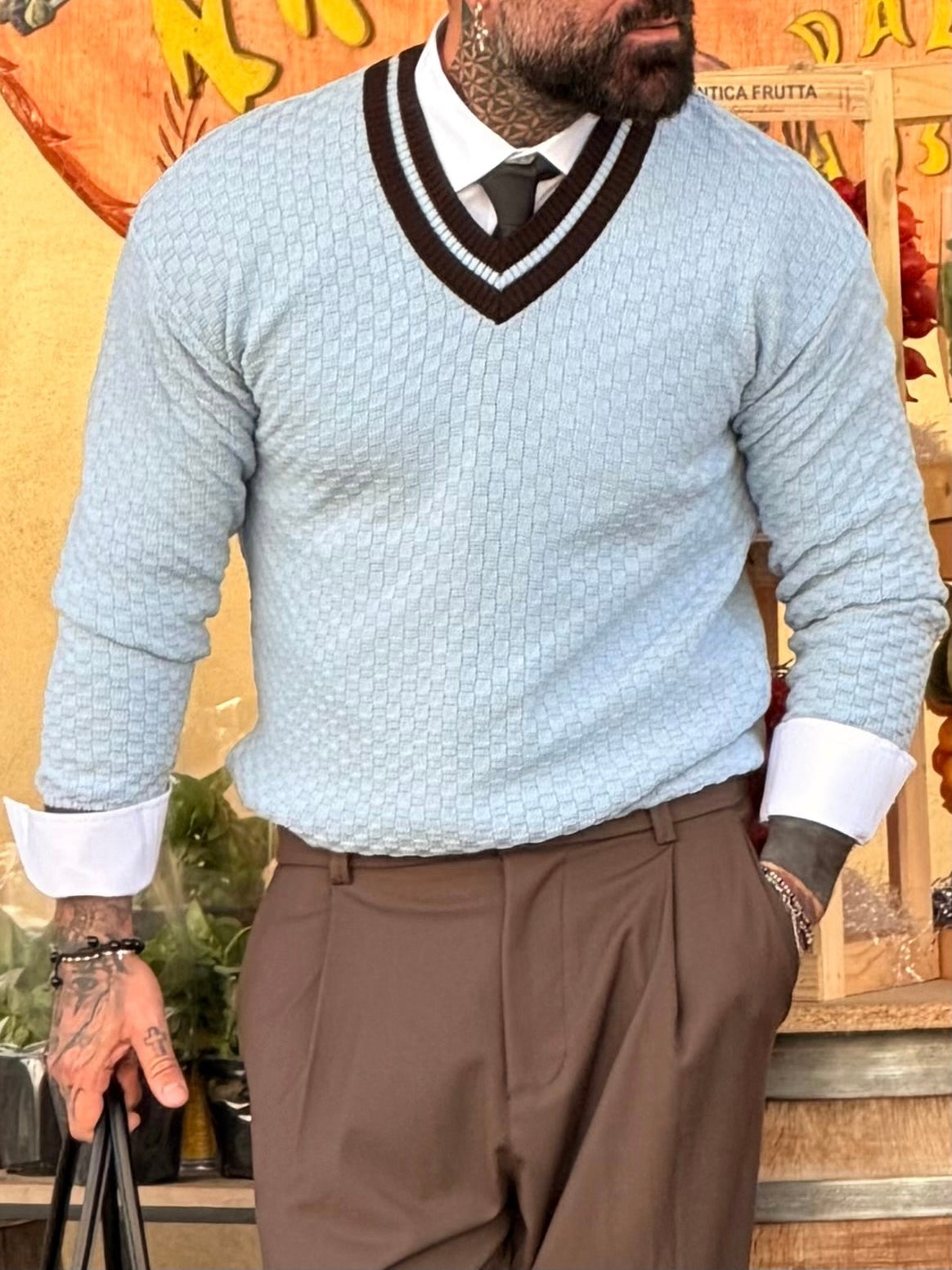 Maglia College celeste